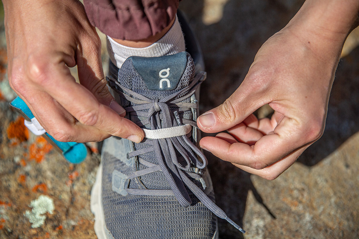 On Cloudwander Waterproof hiking shoes (elastic for laces)